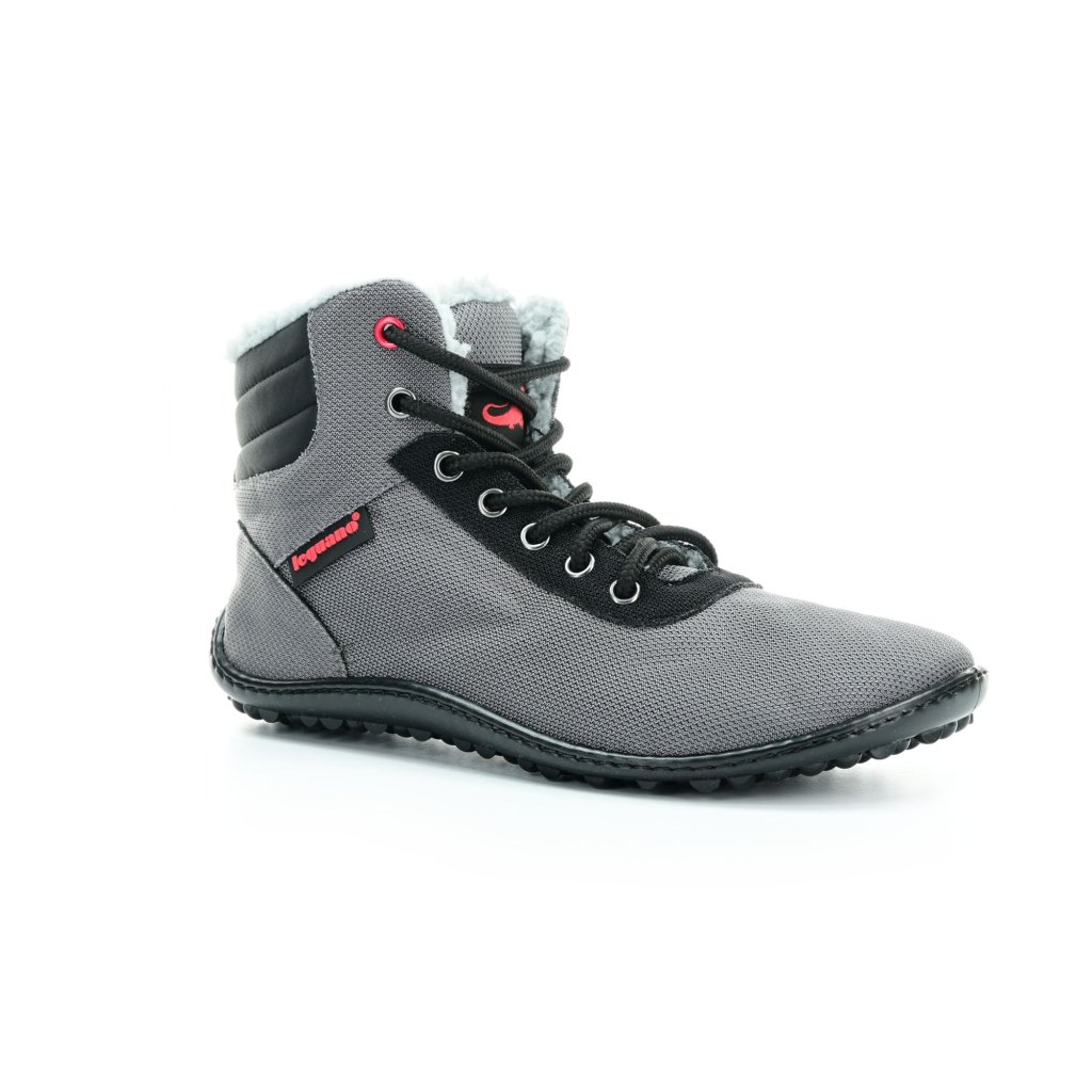 Leguano Kosmo Anthrazit Winterbarfußschuhe