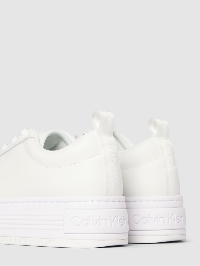Sneaker aus Leder-Mix Modell 'BOLD' in weiss