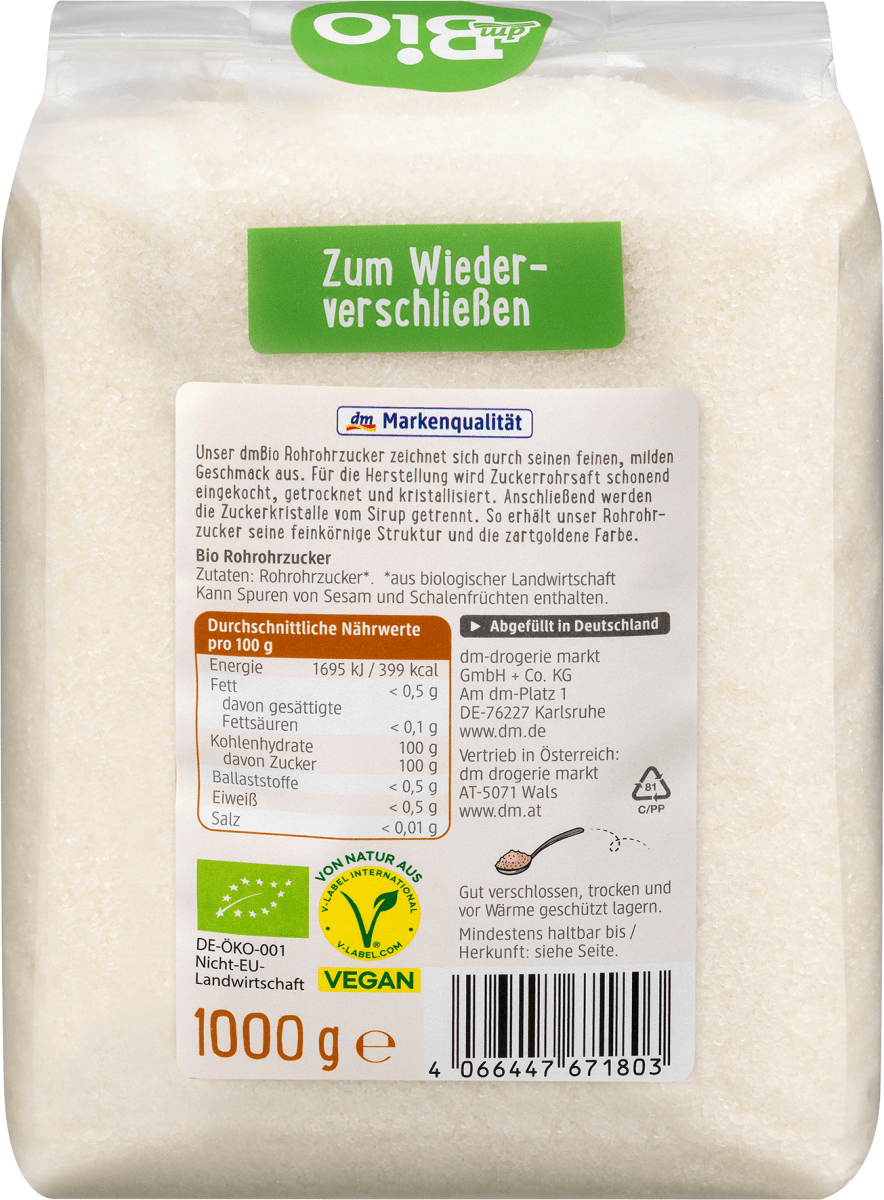 Rohrohrzucker, 1 kg