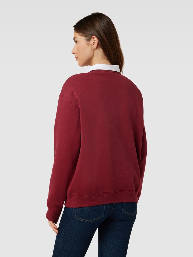Sweatshirt mit Label-Print in rot
