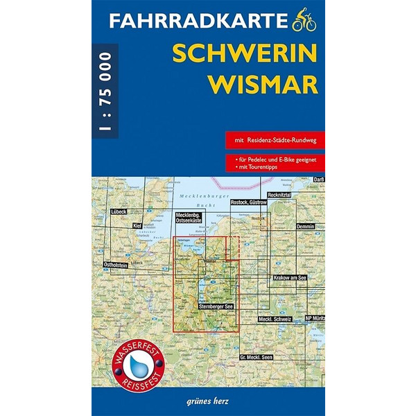 FAHRRADKARTE SCHWERIN - WISMAR 1:75.000 - Fahrradkarte