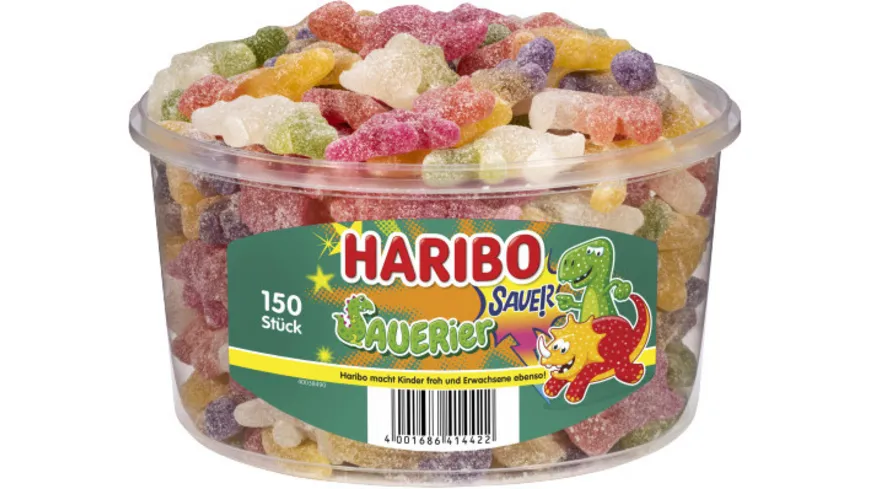 Haribo Fruchtgummi Sauerier Runddose 1090 g