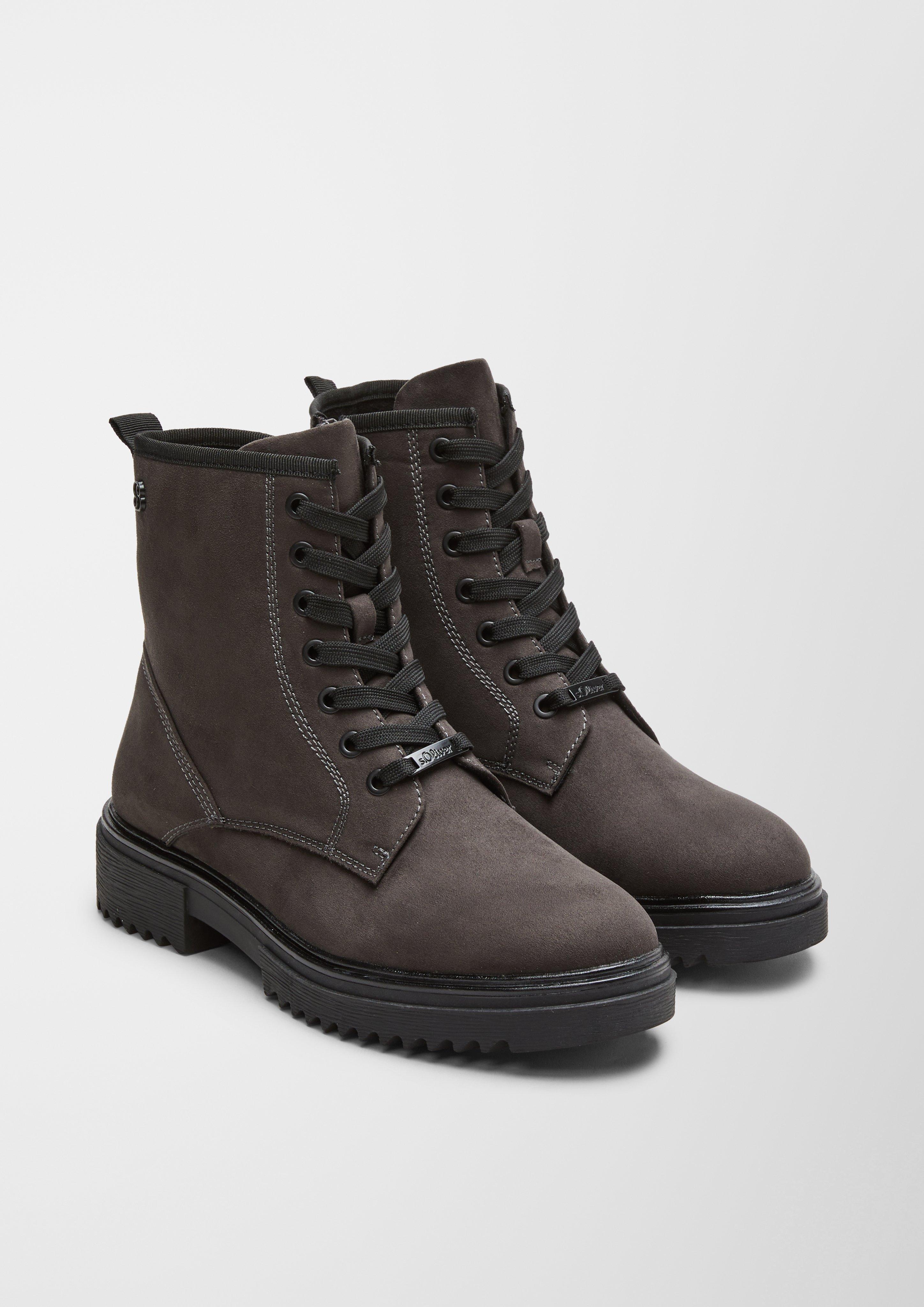 Schnürboots in Veloursleder-Optik  6006462-216