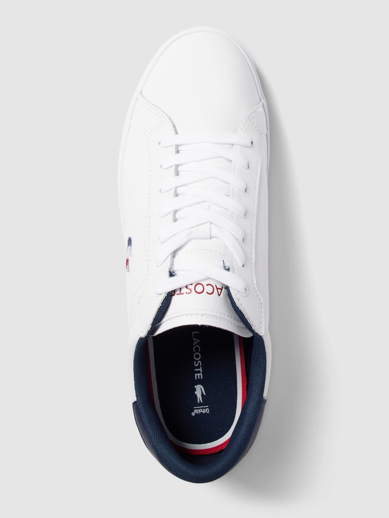Sneaker aus Leder mit Label-Details Modell 'POWERCOURT' in weiß