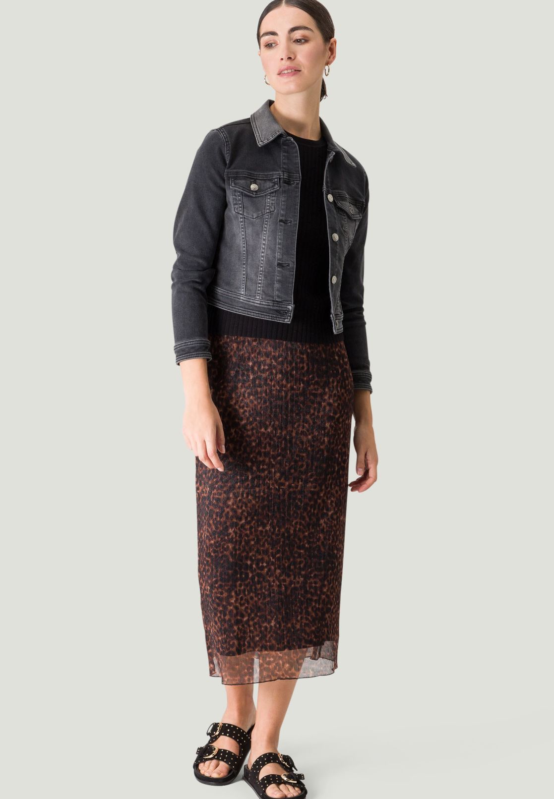 Midirock mit Animalprint