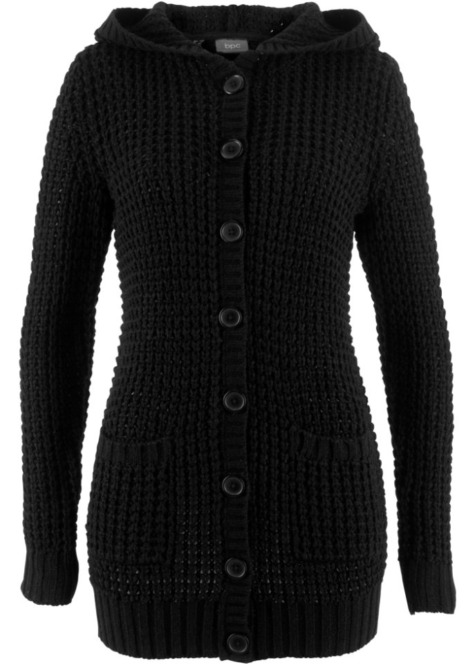 Strickjacke mit Kapuze
