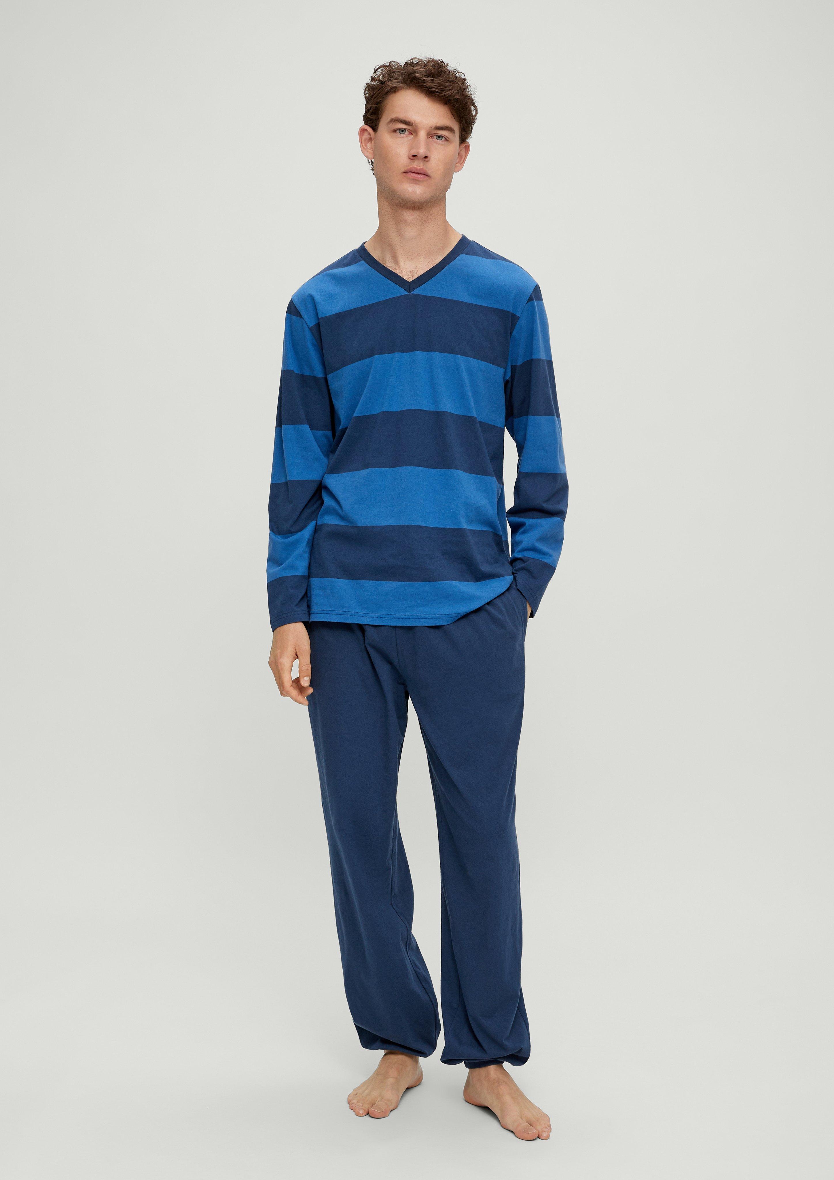 Langer Pyjama aus Baumwolle  6008396-55G1