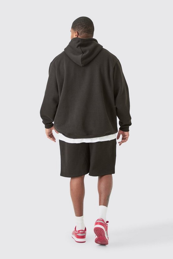 Plus Oversize Jersey-Shorts mit Print