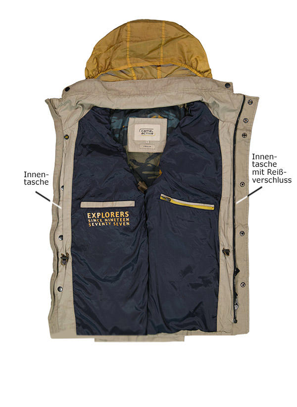 camel active, Fieldjacket, Baumwolle halbgefüttert, khaki