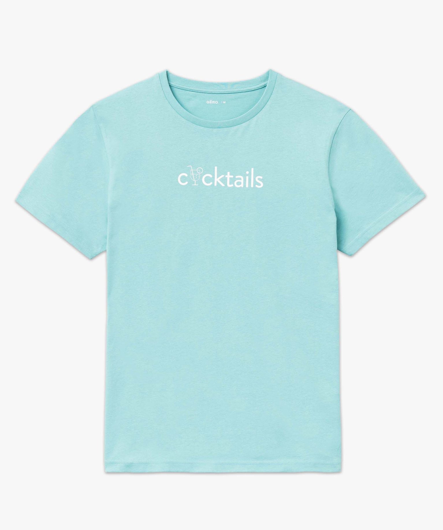 Tee-shirt homme à manches courtes à motif estival bleu | GEMO