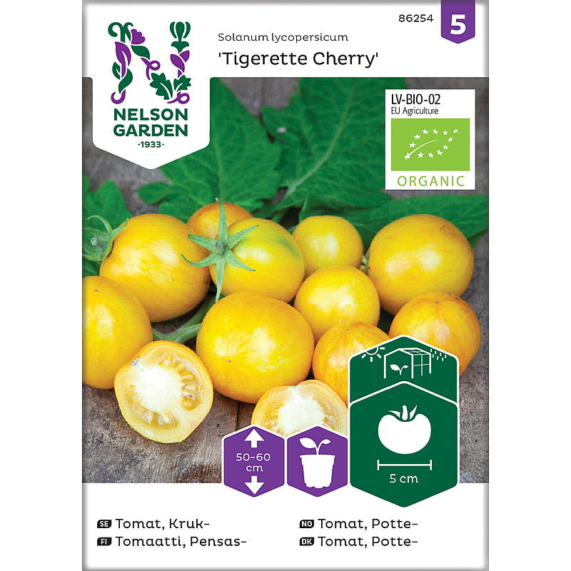 Nelson garden Frø Tomat Potte-, Tigerette Cherry