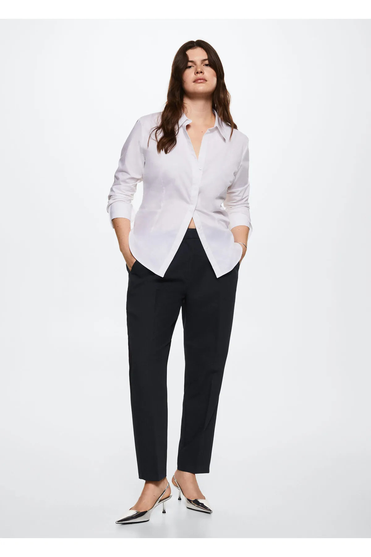 MANGO  Dunkelblaue Damenhose 37074057