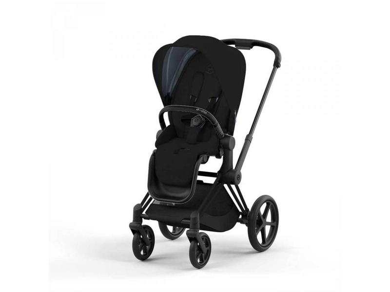 Poussette PRIAM 4 châssis Matt Black habillage Stardust Black Plus