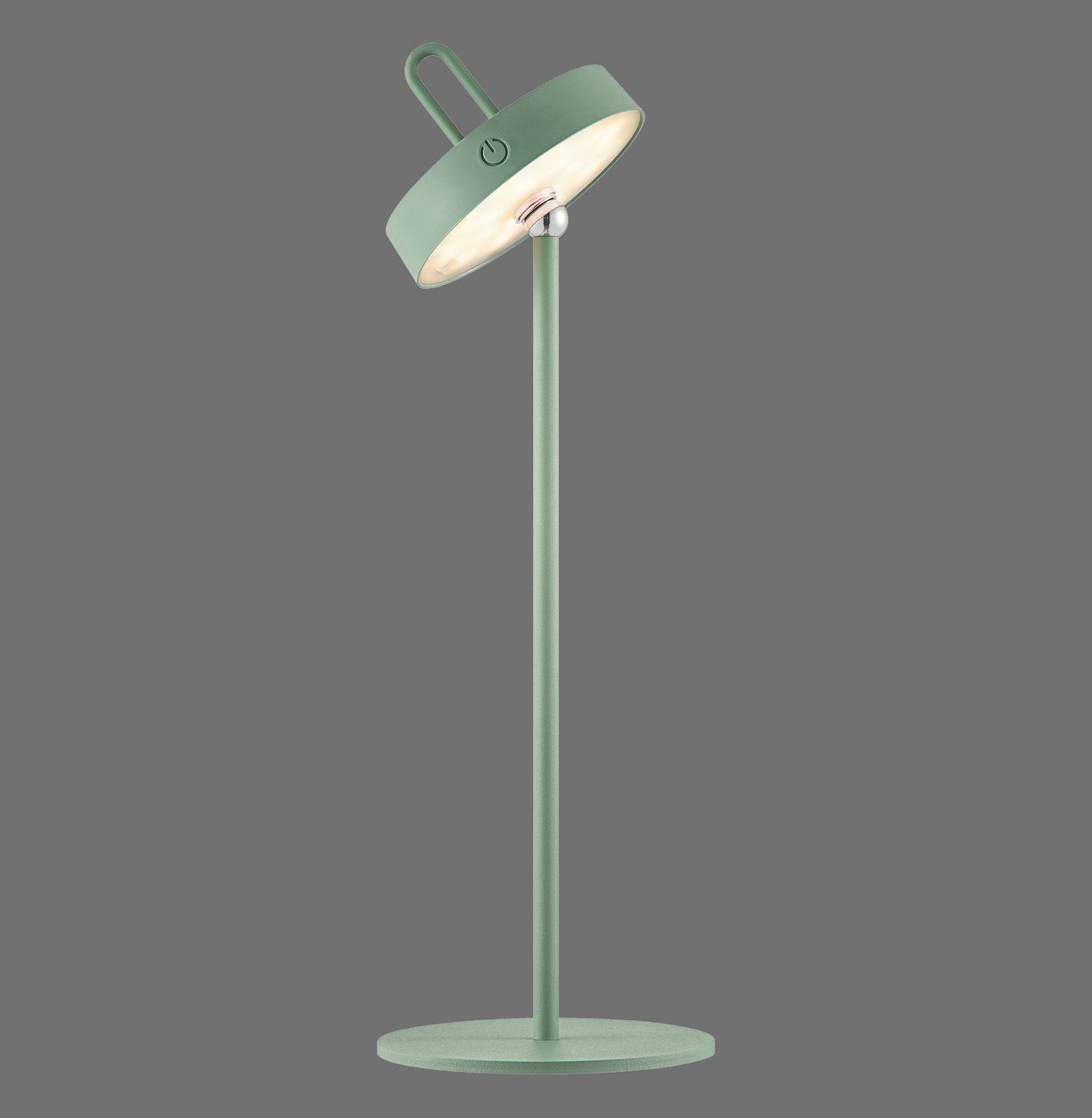 JUST LIGHT Akku Tischleuchte AMAG, 1x LED-Board/1,50Watt/2700Kelvin, IP44, Grün