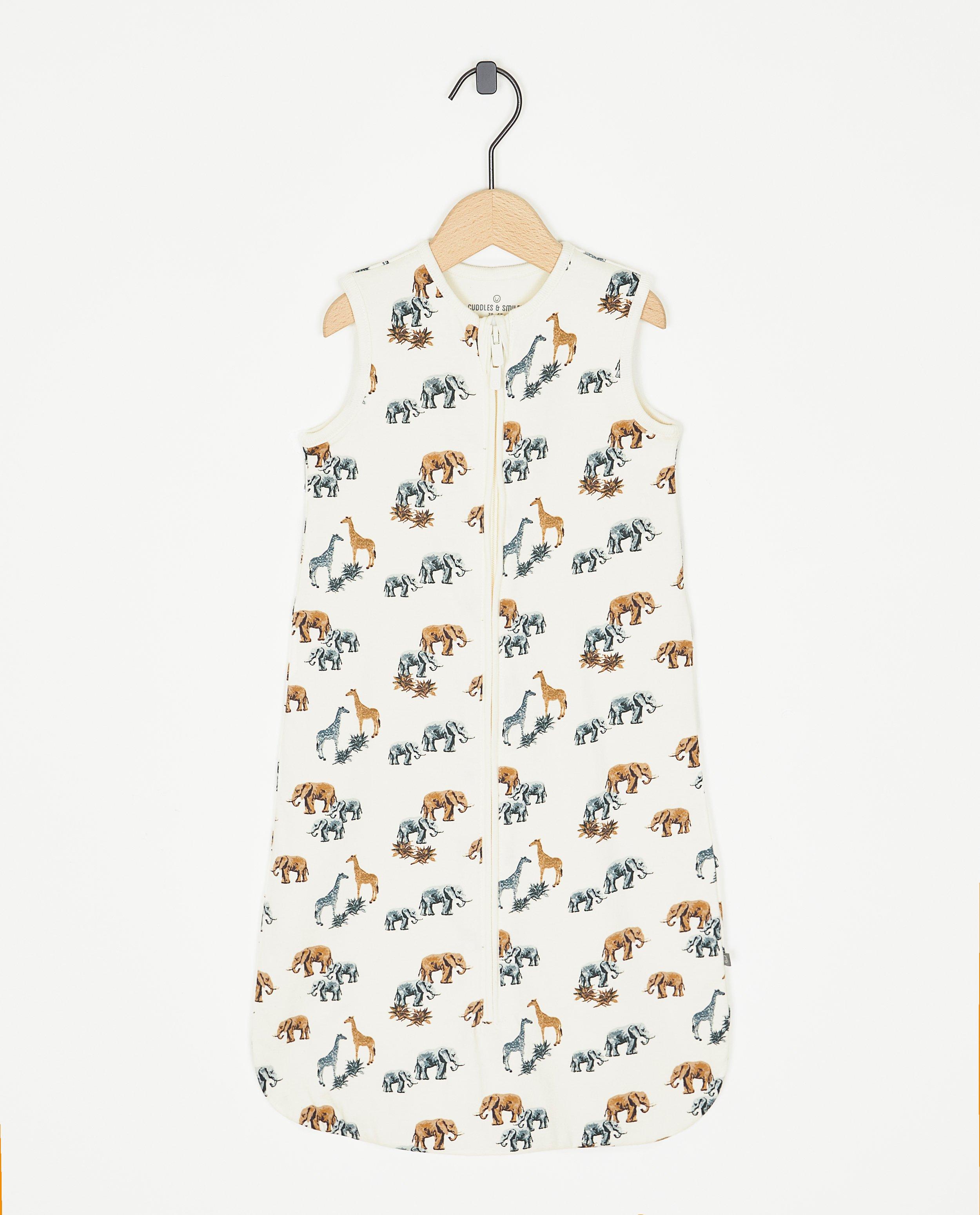 Sac de dormit Cuddles and Smiles cu imprimeu animal, TOG 0.332 alb