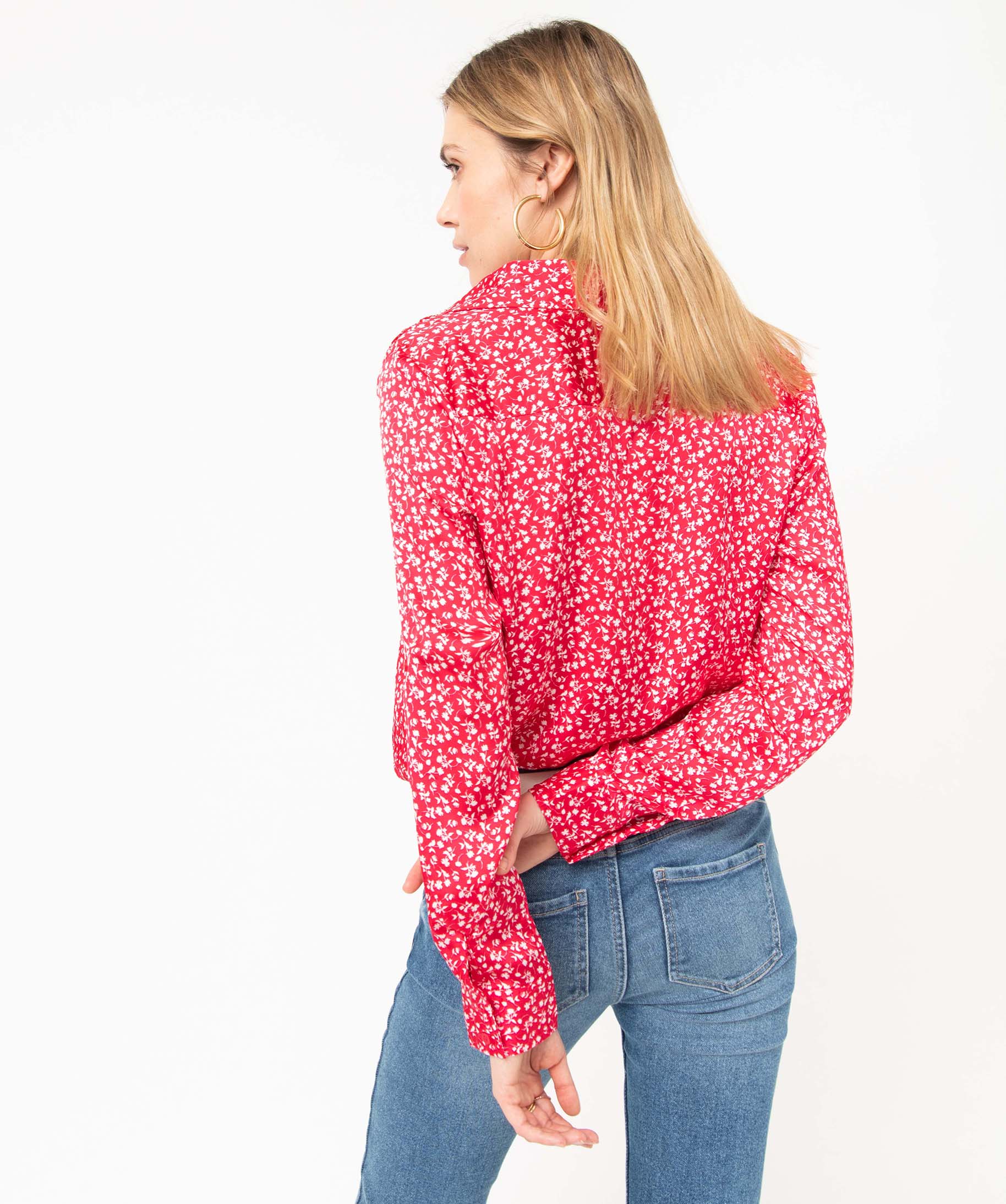 Chemise fleurie à manches longues femme imprime | GEMO
