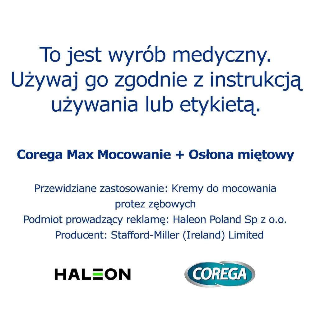 Corega Max Fixation + Cover, укус менте, крема за фиксирање протеза