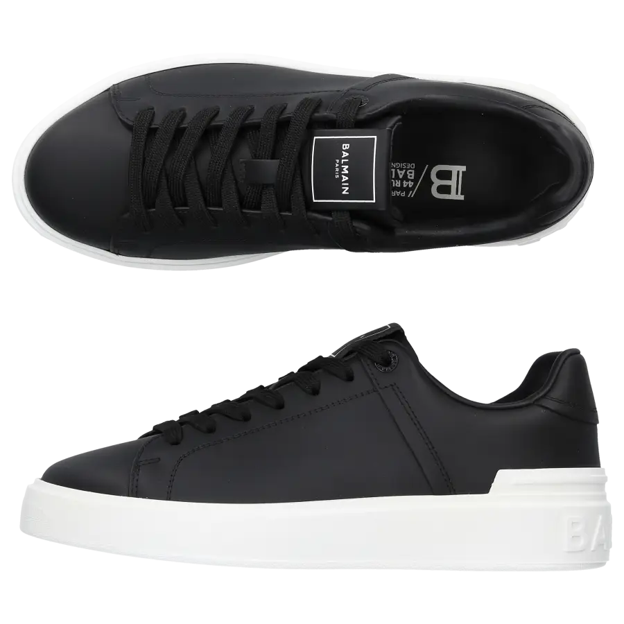 Balmain - Sneaker low B-COURT Kalbsleder - schwarz