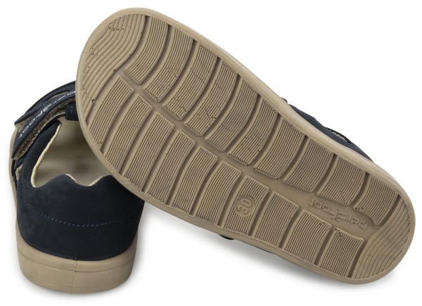 bar3foot Cross ~ Leder Sandale ~ Navy