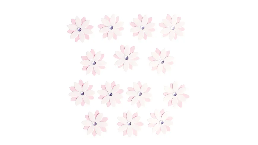 RÖSSLER Sticker Einzelblüten Weisse Rose