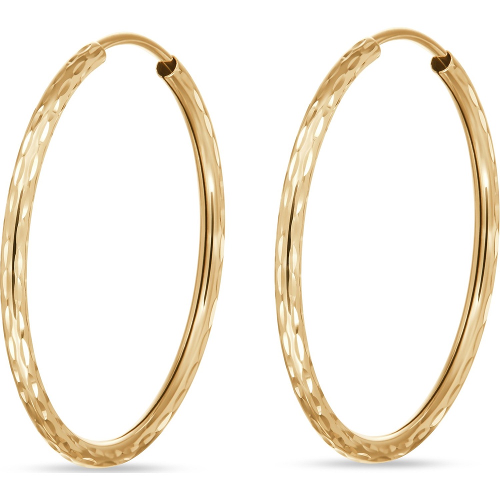 FAVS Créoles 375 Or jaune Boucles d'oreilles