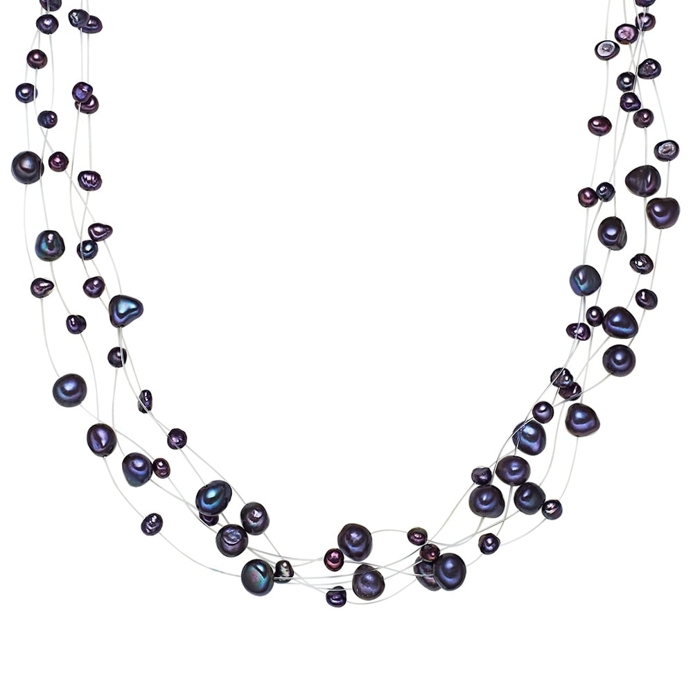 Valero Pearls Collier de perles Perle de culture d'eau douce Perle de culture d'eau douce en Bl collier