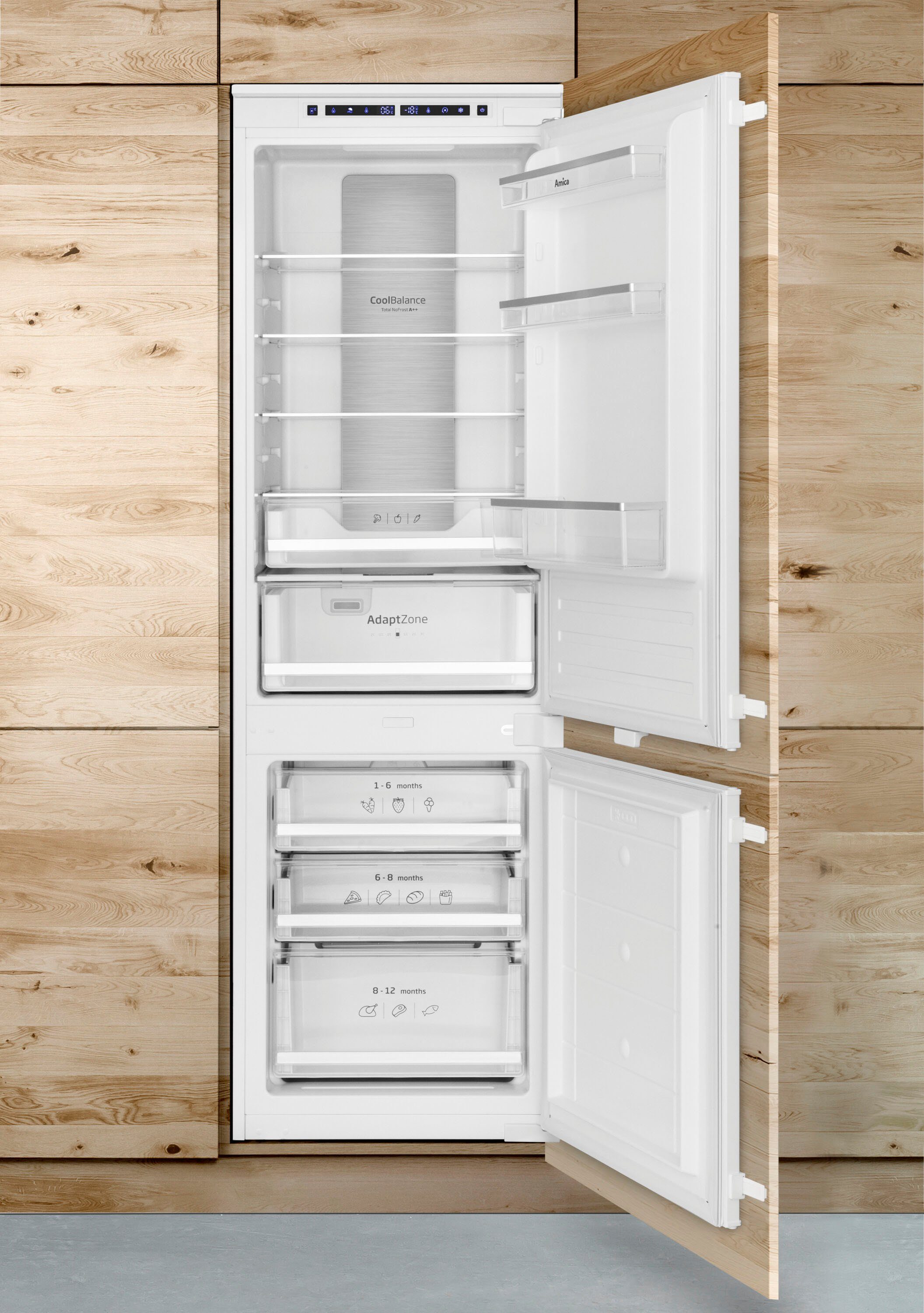 Amica Einbaukühlgefrierkombination EKGCS 387 950, 177,6 cm hoch, 54 cm breit
