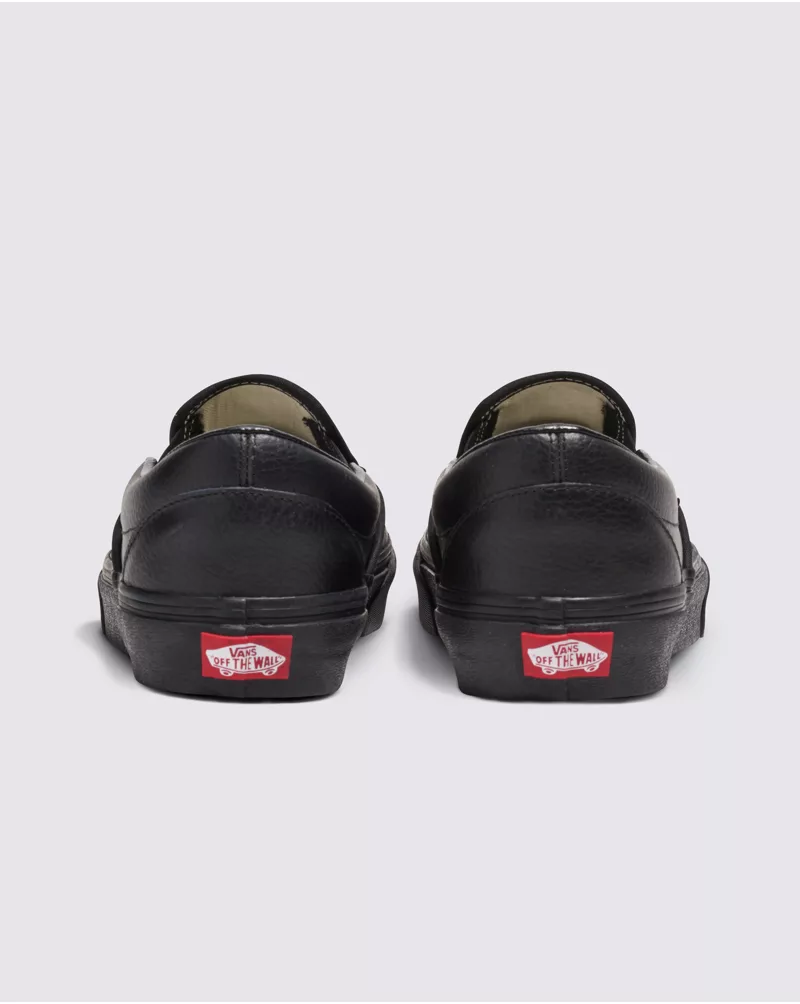 Customs Elevated Black Leather Slip-On Shoe