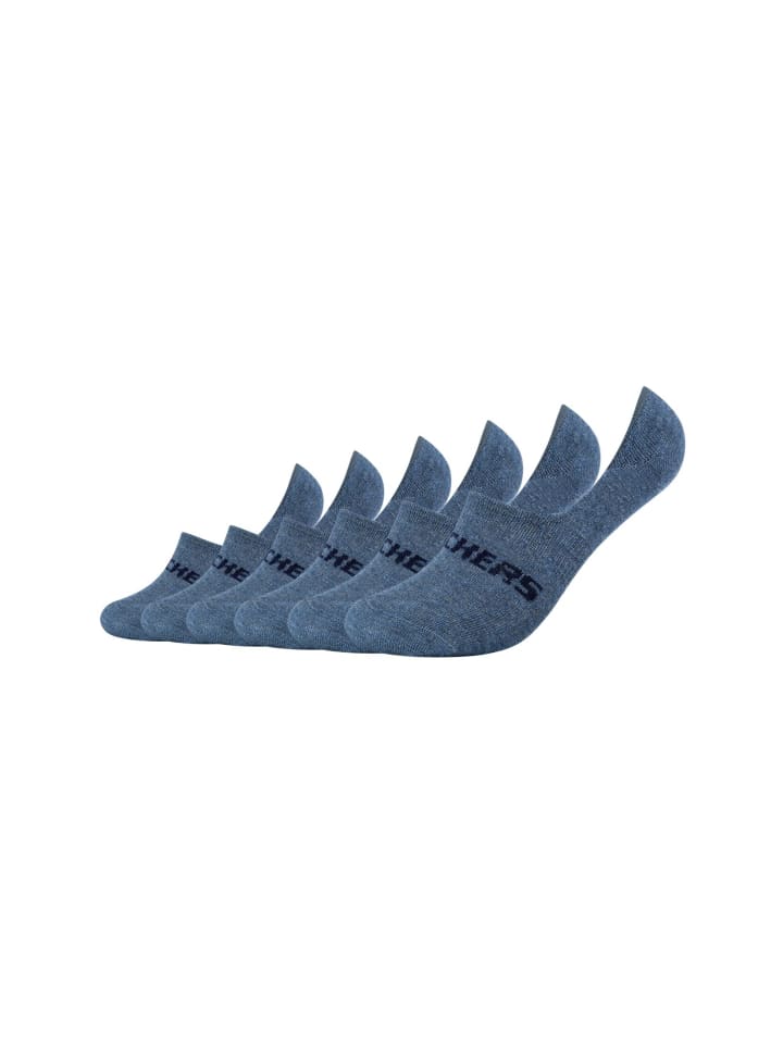 Skechers Füßlinge 6er Pack mesh ventilation in denim melange günstig kaufen 35-38