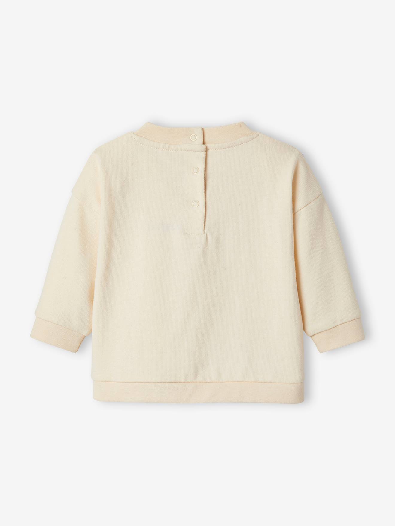 Vertbaudet Baby Sweatshirt MON P'TIT AMOUR, personalisierbar Oeko-Tex - wollweiß