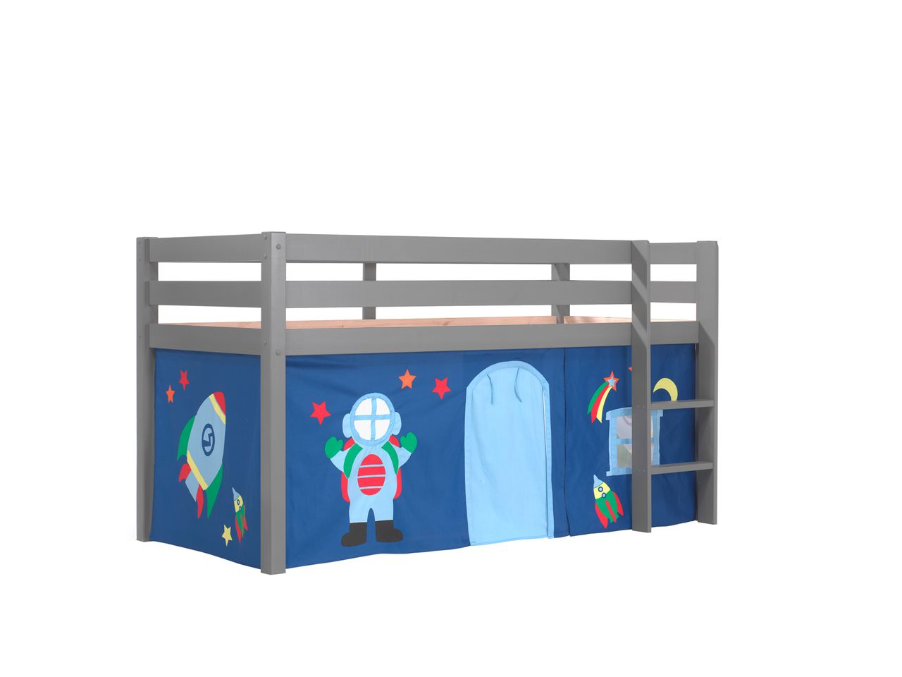 VIPACK Spielbett Pino mit Textilset Vorhang 