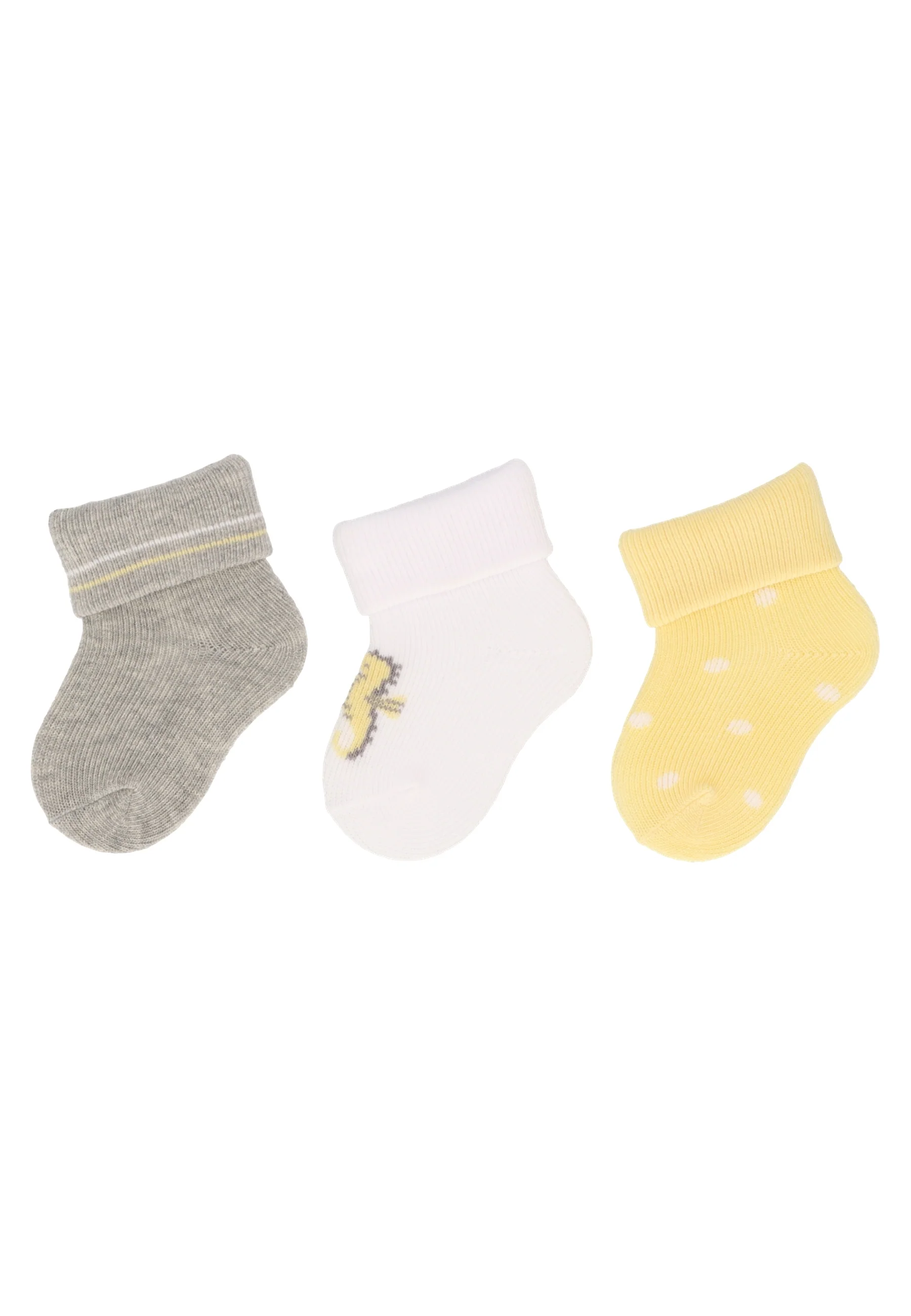 Erstlingssocken im 3er Pack mit Motiv Seepferdchen