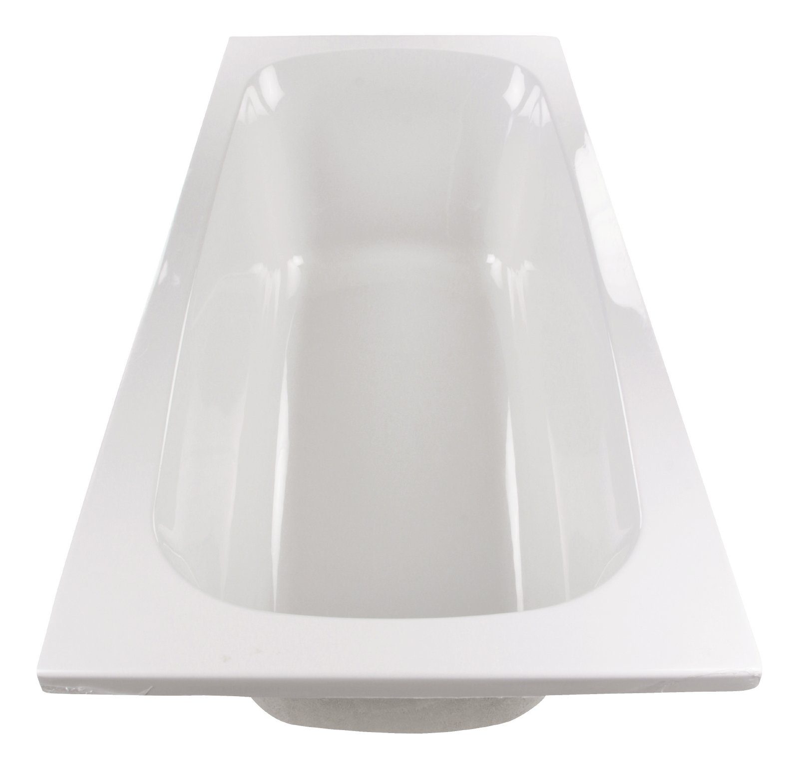 aquaSu Badewanne meLeo, (1-tlg), Weiß, 180 x 80 cm, Acryl, Rechteckbadewanne, 827126