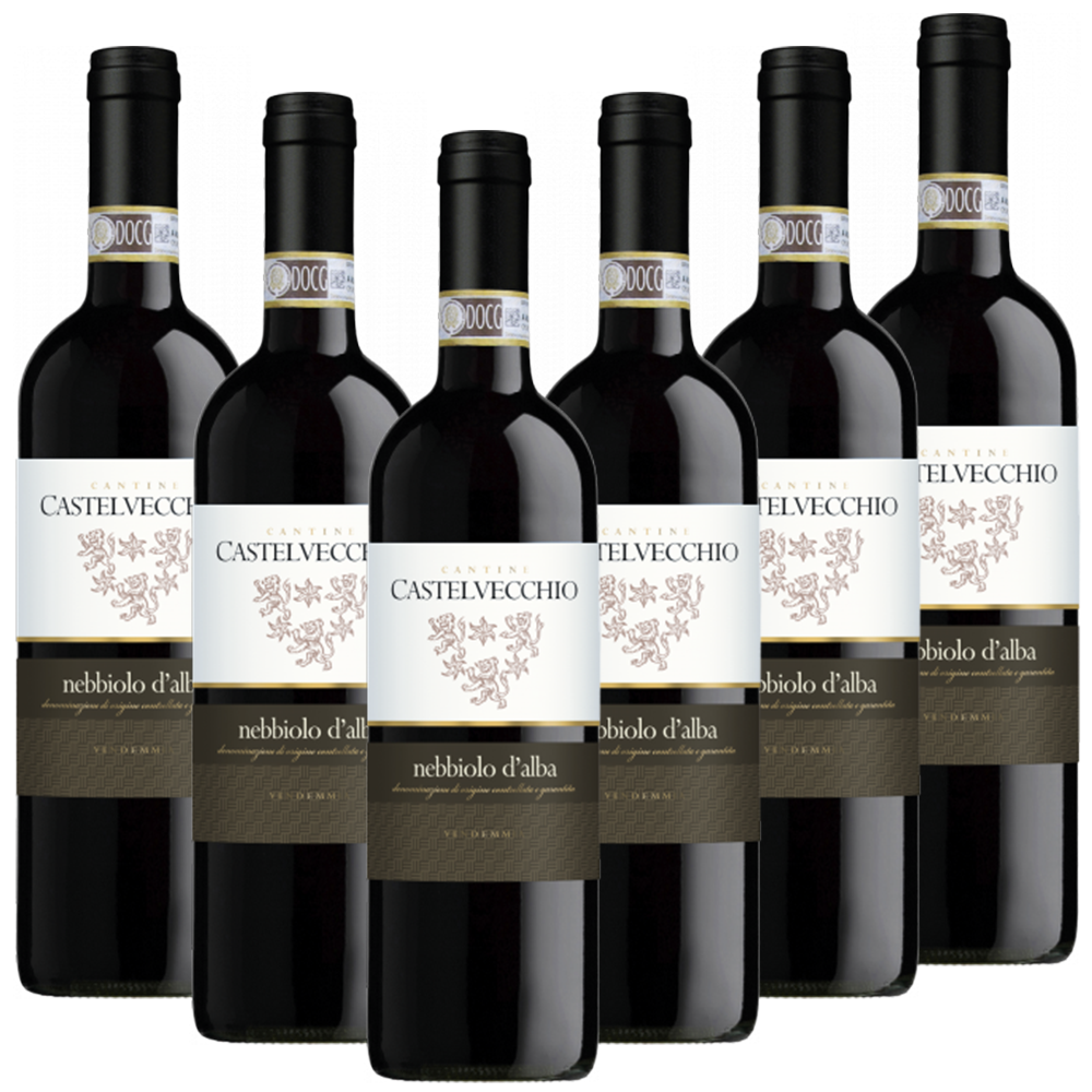 Cantine Manfredi Nebbiolo d Alba DOC Castelvecchio Italien  trocken - 6er Karton