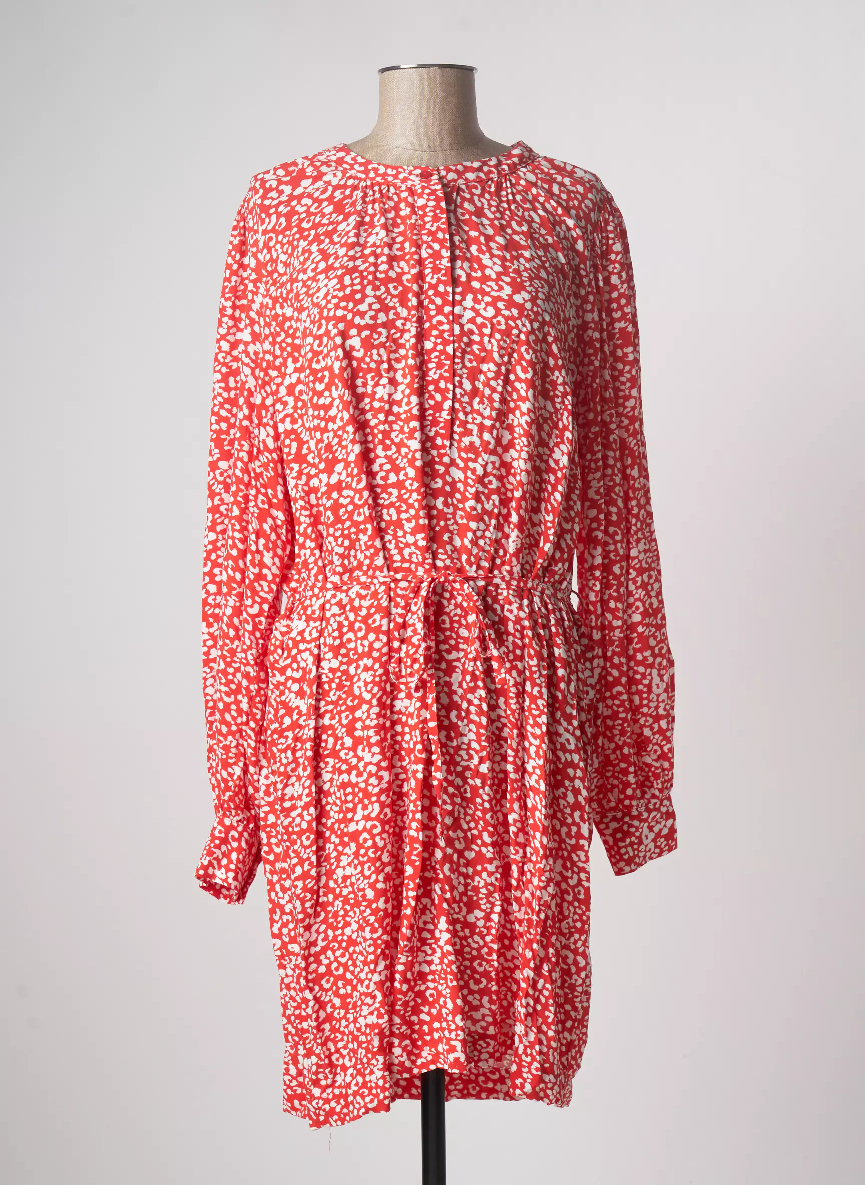 Ichi Robes Mi Longues Femme couleur rouge