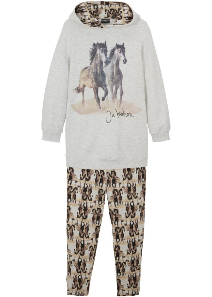 Mädchen Kapuzen-Sweatshirt + Leggings (2-tlg.Set)