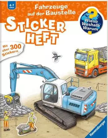 Ravensburger Wieso? Weshalb? Warum? Stickerheft: Fahrzeuge auf der Baustelle