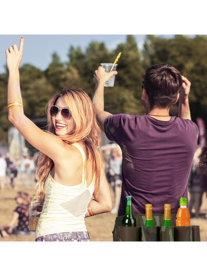 relaxdays 4x Biergürtel in Grün/ Braun günstig kaufen onesize