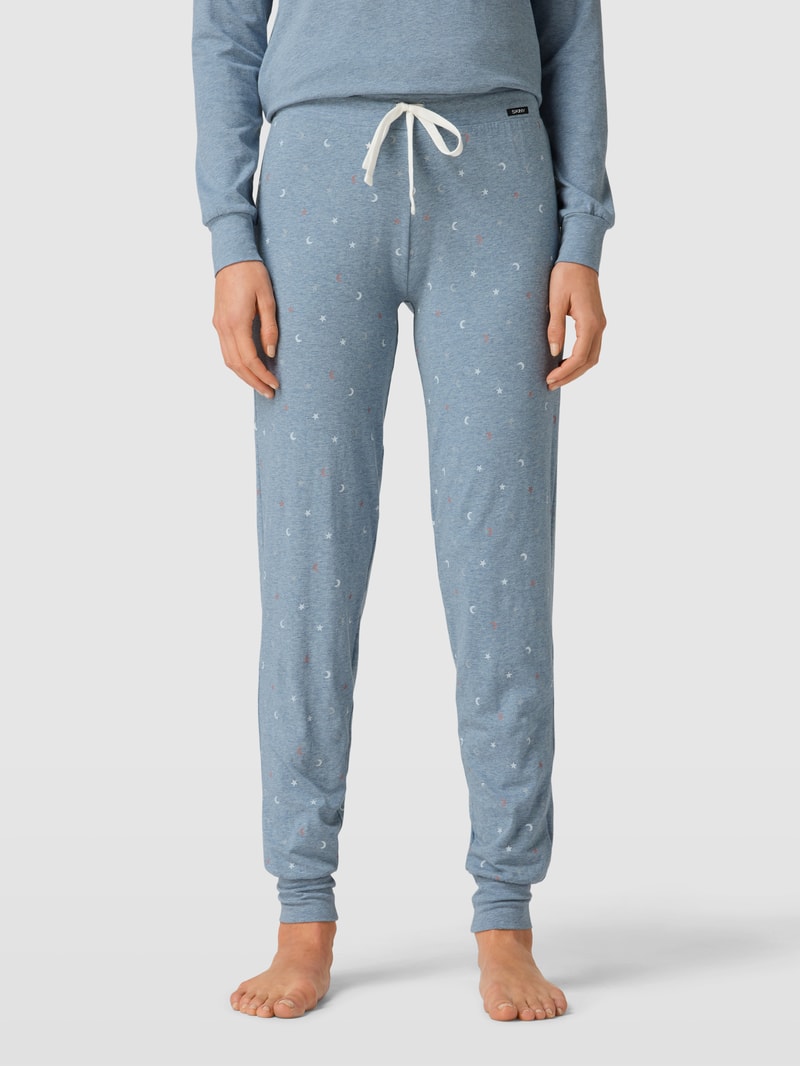 Pyjamahose mit elastischem Bund Modell 'Every Night' in blau