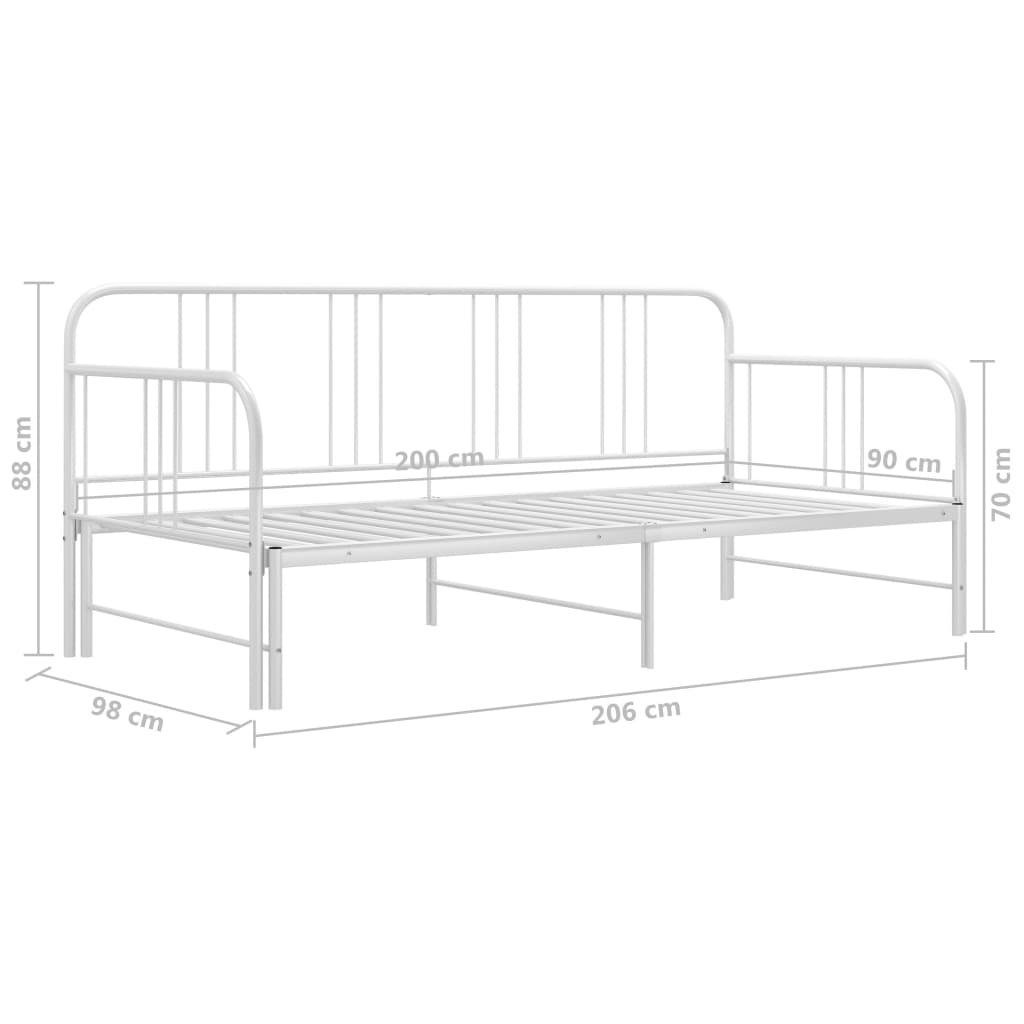 DOTMALL Metallbett Vielseitige Sofabett, mit ausziehbarer Liegefläche, 90-180x200 cm