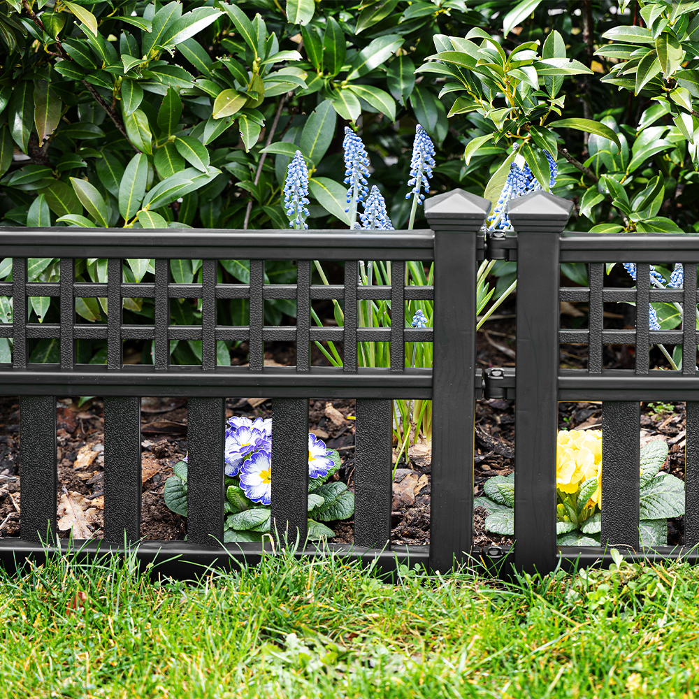 Powertec Garden Gartenzaun-Set 5 teilig aus PP, ca. 60 x 51,5 cm