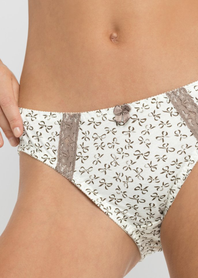 Slip mit femininem Druck (3er Pack)