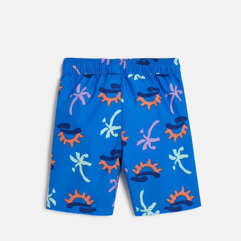 Short de bain garçon bleu à motifs palmiers Catimini