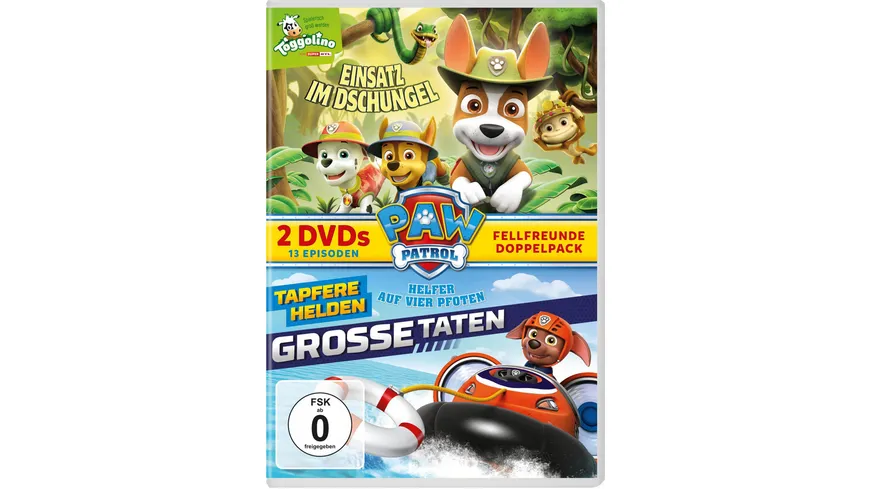 Paw Patrol - Tapfere Helden, große Taten & Paw Patrol - Einsatz im Dschungel  [2 DVDs]