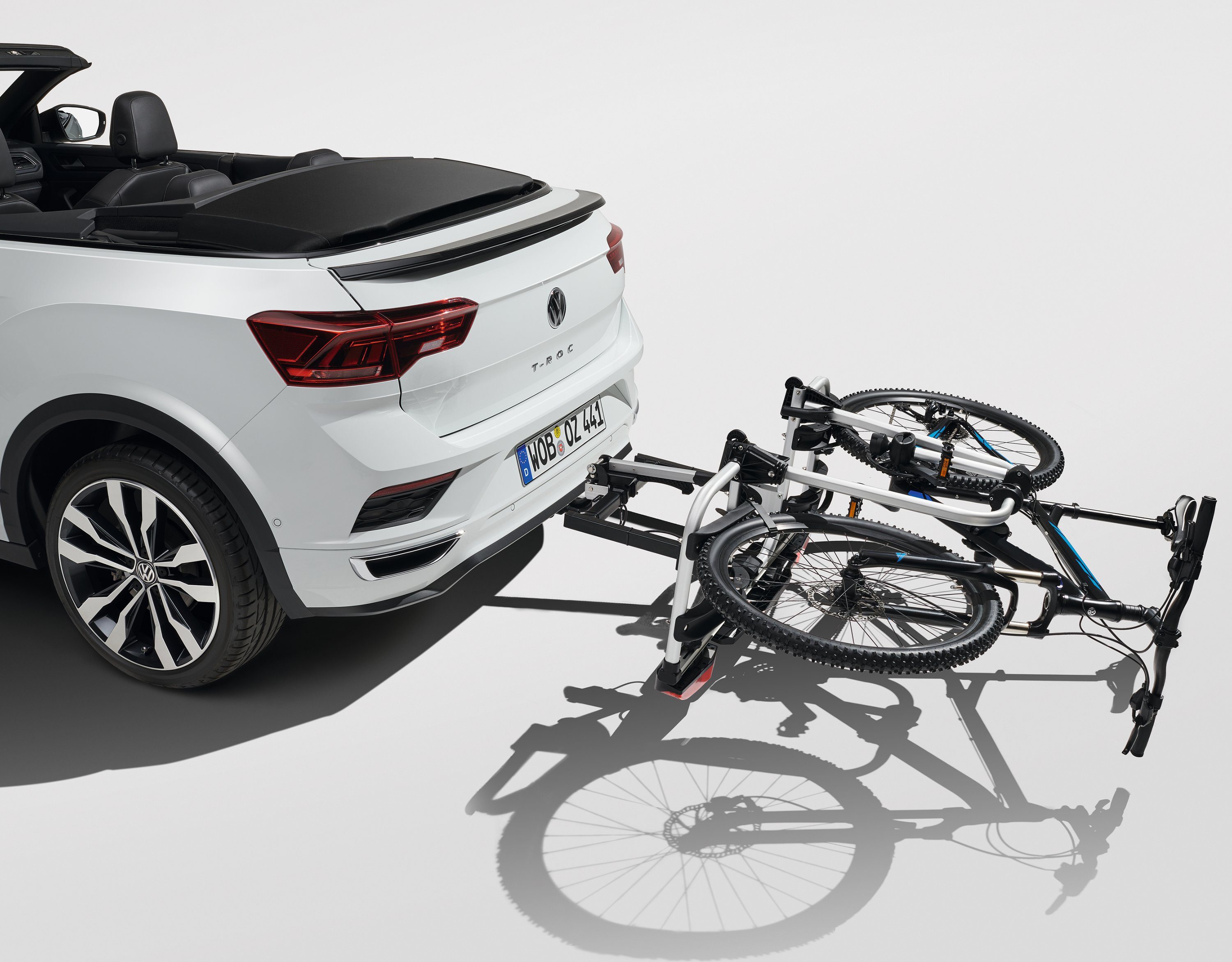 Volkswagen Kupplungsfahrradträger Basic Flex, für max. 2 Räder, (1-tlg., 000-071-105-G), Diebstahlschutz, Vormontiert, für Anhängekupplung, Traglast insg. 60kg