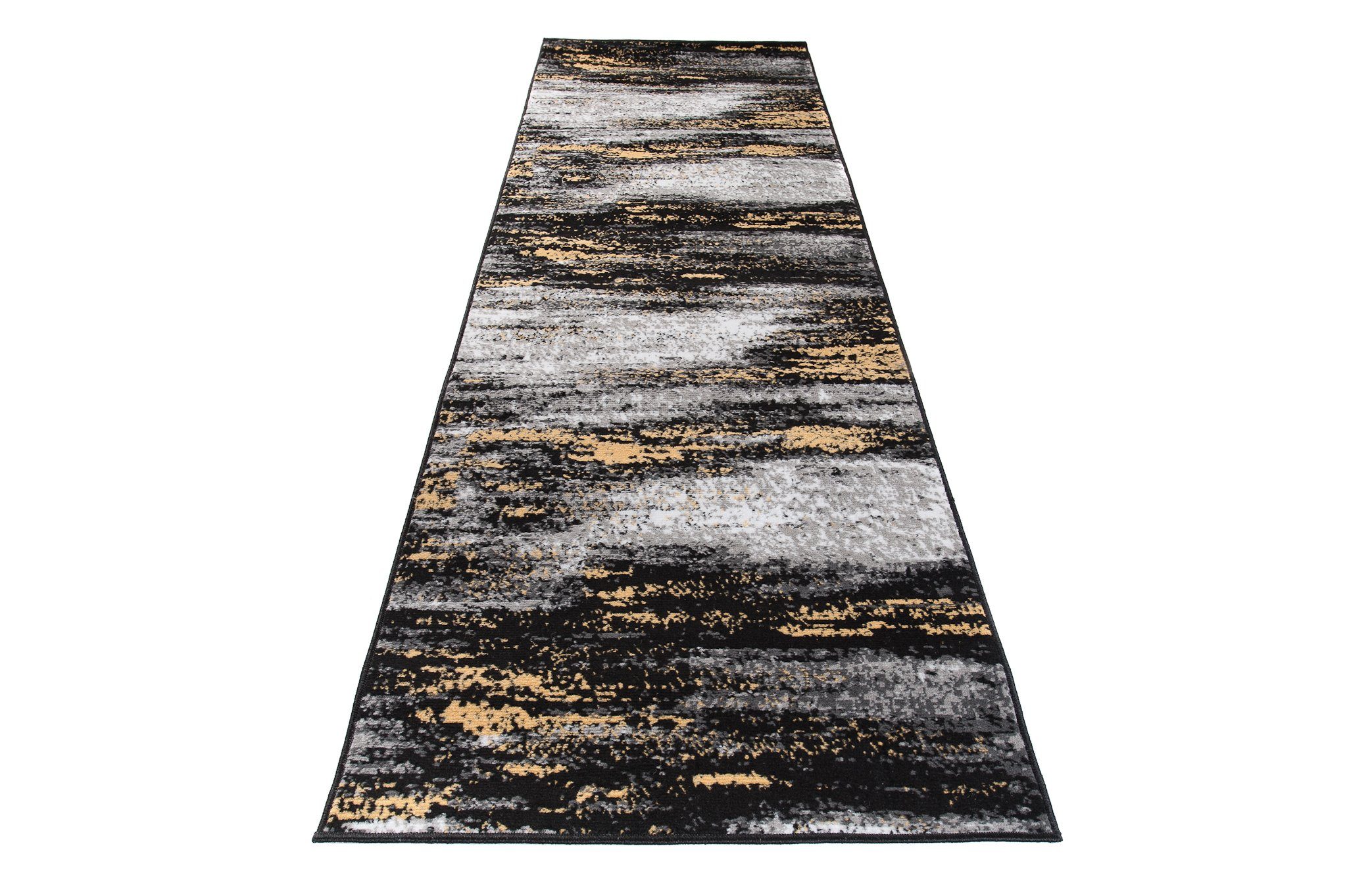Läufer Läufer Flurläufer Modern für Vorzimmer 70 cm Breit Grau Gelb, Mazovia, 70 x 100 cm, Kurzflor, Meterware, Höhe 8 mm, Kurzflor - niedrige Florhöhe