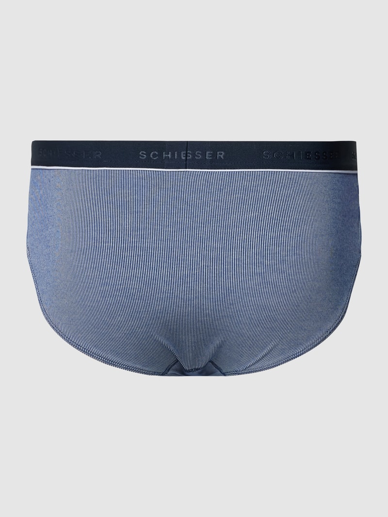 Slip mit Streifenmuster in marineblau