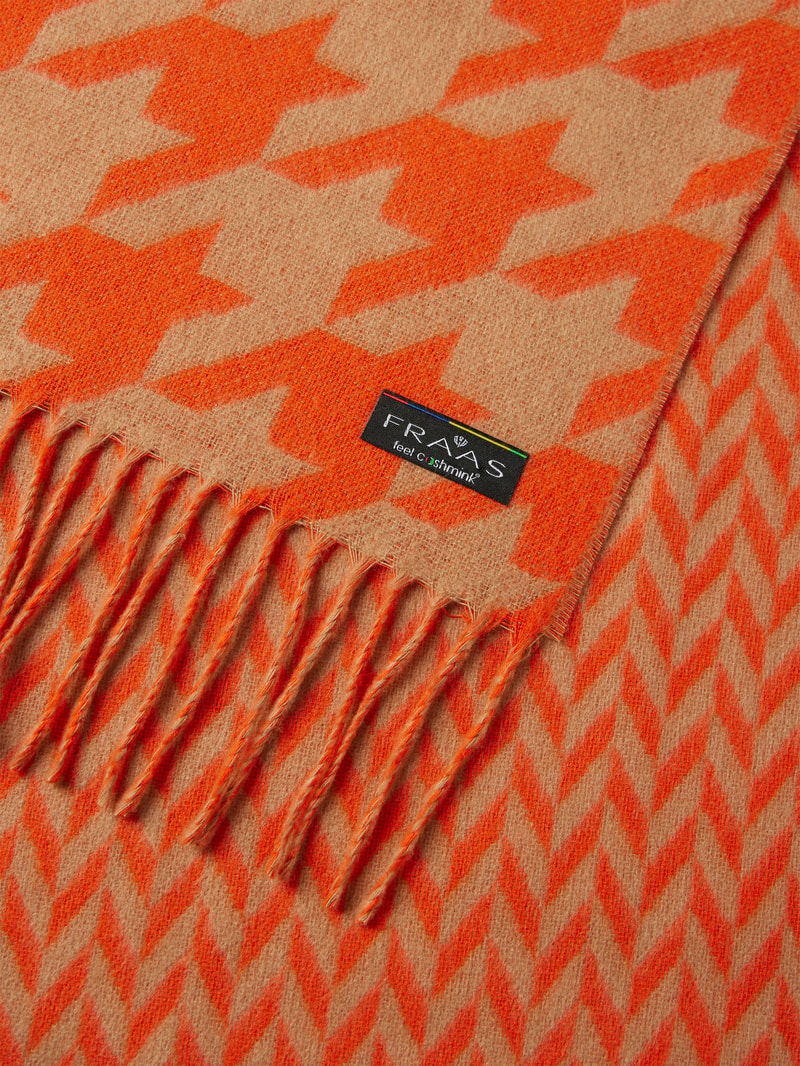 Schal mit Muster-Mix in camel