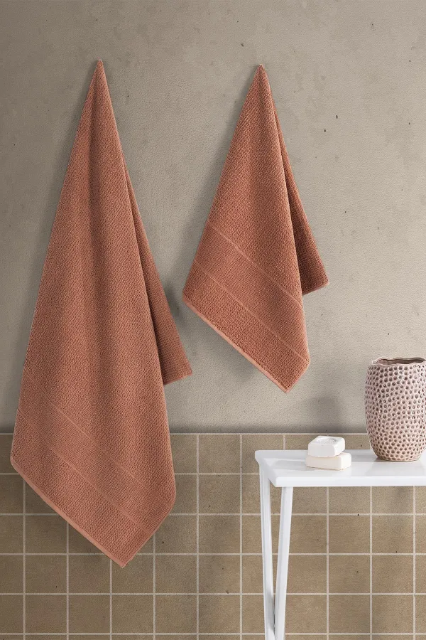 Zeynep Tekstil  Lizenzgebühren | 50 x 90–70 x 140 cm, 2-teiliges Badetuch-Set, Handtuch-Set aus 100 % Baumwolle