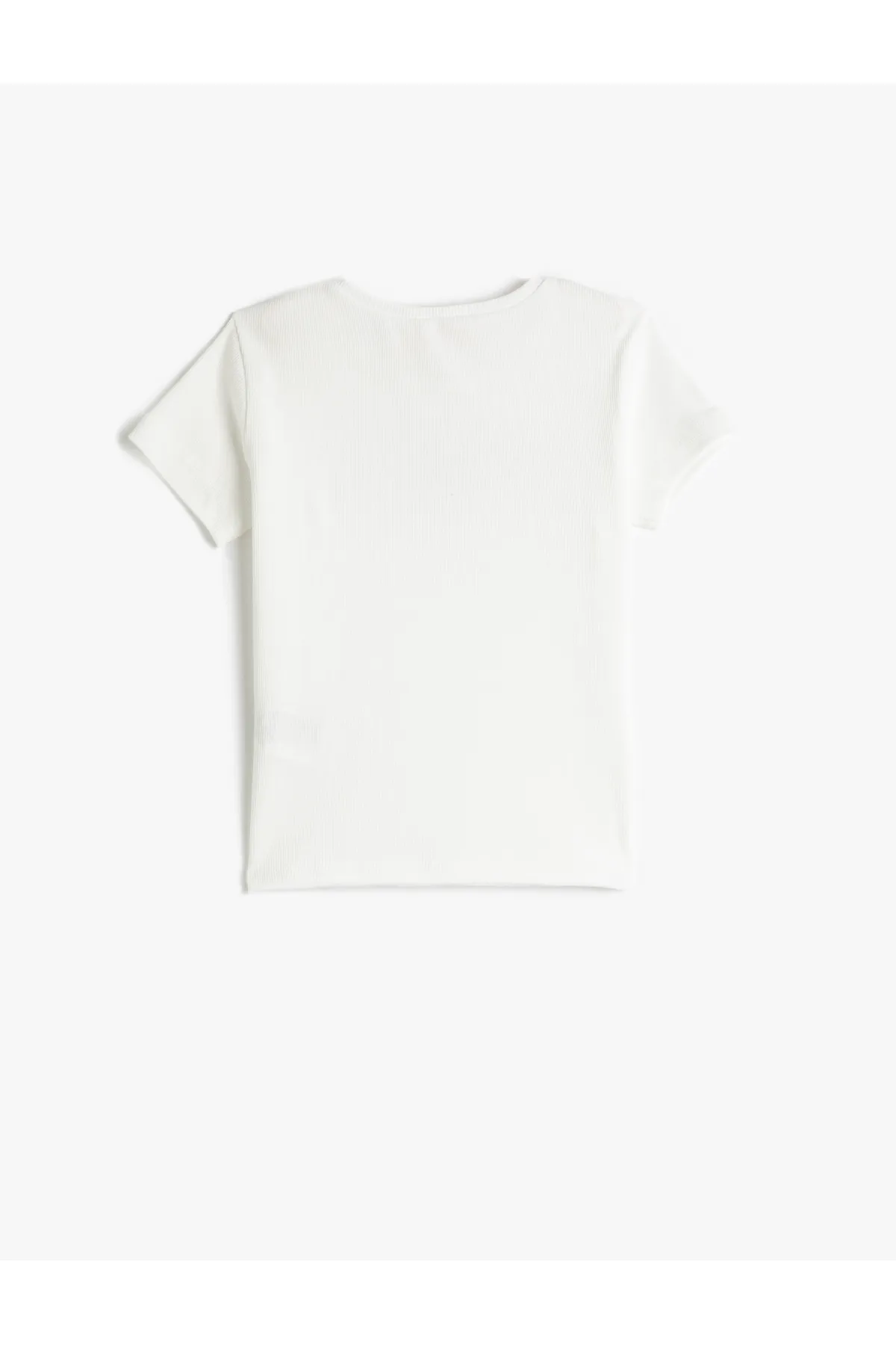 Koton  T-Shirt, glänzend, kurze Ärmel, Rundhalsausschnitt, gerippt